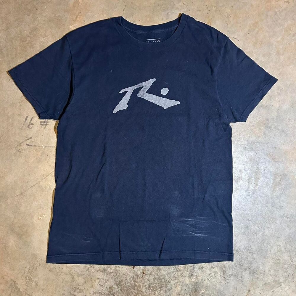 Rusty Men's Navy and Blue T-shirt